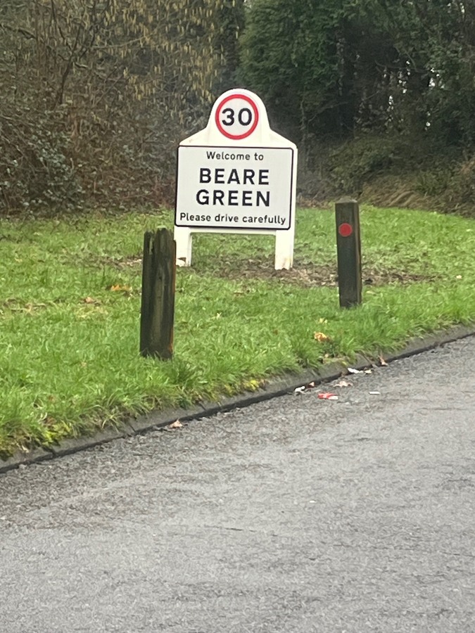Beare Green Sign